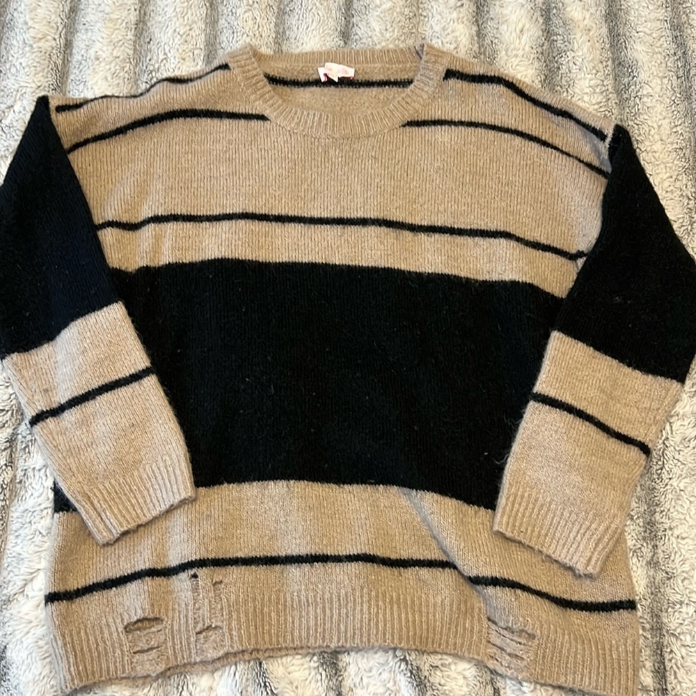 Pink Lily Striped Sweater